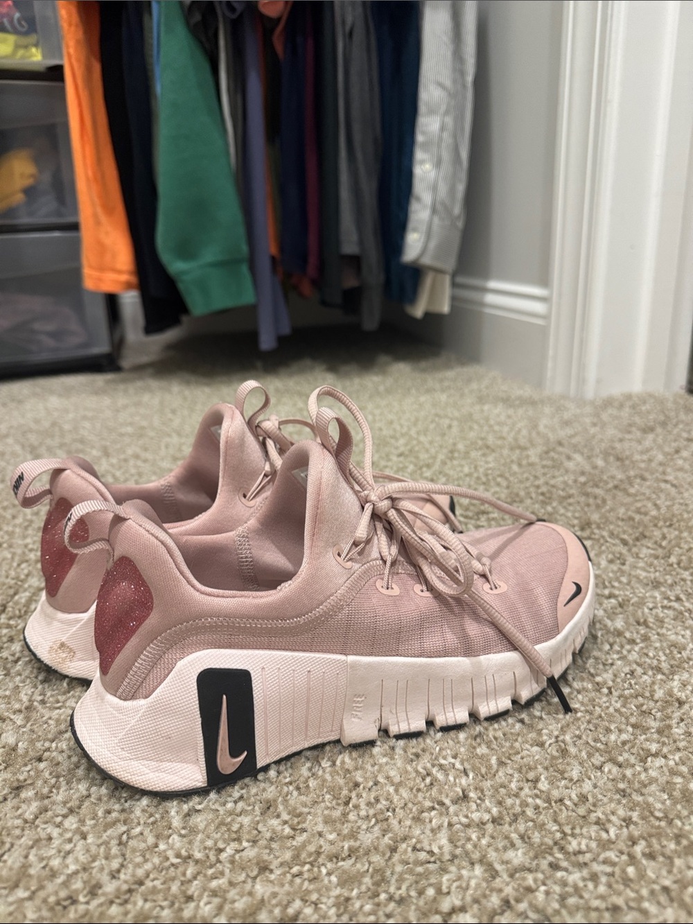 Nike Pink women’s ' Lace-Up Athletic Sneakers